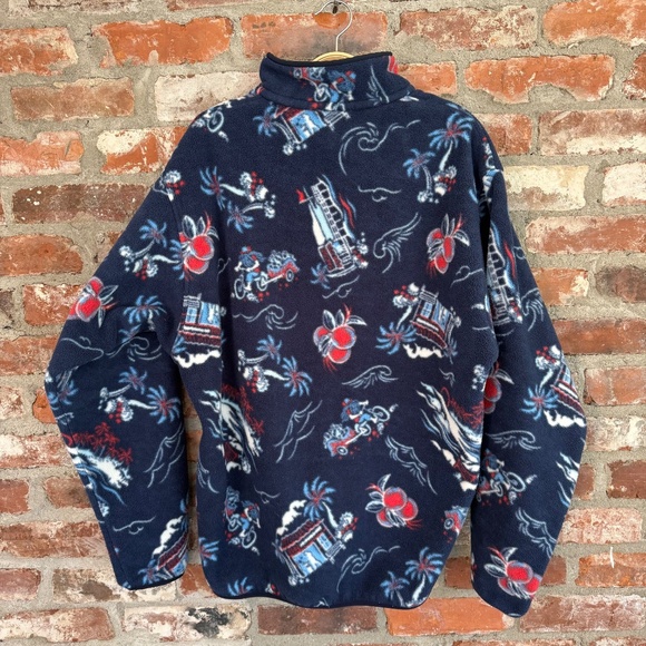 Patagonia Synchilla Snap-T Fleece Pullover Aloha Rickshaw Print‎ Size Large - Picture 2 of 7
